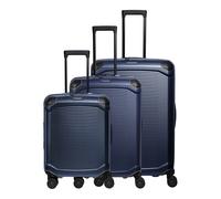 Travelite Millennium 4 Rollen Kofferset 3-teilig mit Dehnfalte blau