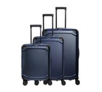 Travelite Millennium 4 Rollen Kofferset 3-teilig mit Dehnfalte blau