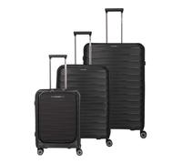 travelite Mobby 4W Trolley L / M / S Frontpocket Black