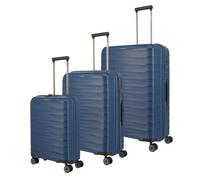 travelite Mooby 4 Rollen Kofferset 3-teilig, blau marine