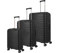Travelite Mooby 4-Rollen-Kofferset 3tlg. L/M/S -Schwarz
