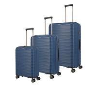 travelite Mooby 4 Rollen Kofferset 3-teilig, blau marine