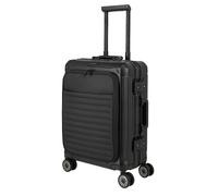 Travelite Next 2.0 Aluminium 4 Wiel Trolley S with Frontpocket black matt