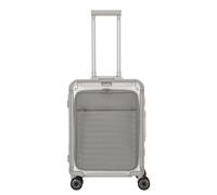 Travelite Next 2.0 Aluminium 4 Wiel Trolley S with Frontpocket silver