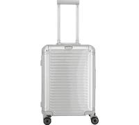 Travelite Next 4-Rollen-Kabinentrolley aus Aluminium 55 cm -Silber