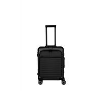 Travelite Next 4w Trolley S mit Vortasche 55 Schwarz Koffer mit 4 Rollen Koffer