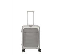 Travelite Next 4w Trolley S mit Vortasche 55 Silber Koffer mit 4 Rollen Koffer