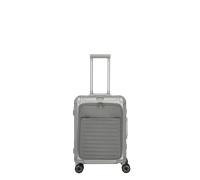 Travelite Next 2.0 Aluminium 4 Wiel Trolley S with Frontpocket silver