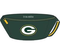 travelite NFL Bauchtasche Green Bay Packers, kompakte Gürteltasche aus Polyester mit Sicherheitsfach, Reißverschluss und verstellbarem Gurt, 33 x 15 x 7 cm