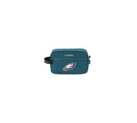 Kosmetiktasche TRAVELITE "travelite x NFL Kulturtasche", Gr. B/H/T: 24cm x 15cm x 9cm, blau (philadelphia eagles), Textil, Taschen Kosmetiktasche, Unisex Kulturtasche großes Hauptfach und Frontfach mi