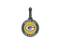 travelite NFL Kofferanhänger Green Bay Packers, Gepäckanhänger aus Silikon mit Adressfeld, flexibel und robust, für einfaches Kennzeichnen von Koffer, Rucksack oder Reisetasche, 9 x 9 x 0,7 cm