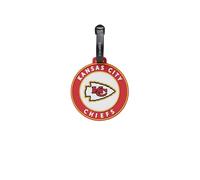 travelite NFL Kofferanhänger Kansas City Chiefs, Gepäckanhänger aus Silikon mit Adressfeld, flexibel und robust, für einfaches Kennzeichnen von Koffer, Rucksack oder Reisetasche, 9 x 9 x 0,7 cm