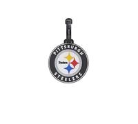 travelite NFL Kofferanhänger Pittsburgh Steelers, Gepäckanhänger aus Silikon mit Adressfeld, flexibel und robust, für einfaches Kennzeichnen von Koffer, Rucksack oder Reisetasche, 9 x 9 x 0,7 cm