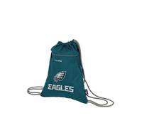 Travelite NFL Sportbeutel Philadelphia Eagles, leichter Turnbeutel aus robustem Polyester mit Tunnelzugöffnung und äußerem Reißverschlussfach, extra dicke Doppelgurte, 32 x 41 x 1 cm, 8 L