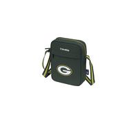 Travelite NFL Umhängetasche Green Bay Packers, kompakte Crossbody Bag mit Reißverschlussfächern und verstellbarem Schultergurt aus robustem Polyester, 17 x 22 x 6 cm