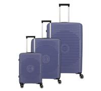 Travelite Orbita 4 Rollen Kofferset 3-teilig mit Dehnfalte blau