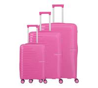 Travelite Pacific Trolley 4w L/M/S Pink Koffer mit 4 Rollen Kofferset