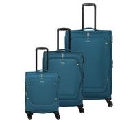 Travelite Umbria 4w L/M/S Kofferset Petrol Koffer mit 4 Rollen Weichgepäck