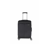 Travelite Priima Trolley Gr. M 68 cm mit 4 Rollen aus Nylon + recyceltem Polyester Schwarz