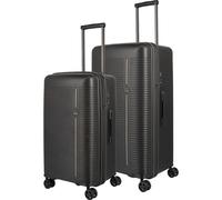 Travelite 4-Rad Koffer Set 2 teilig Größen L/M, Gepäck Serie Roomer: Hartschalen Trolleys mit TSA Kombinationsschloss; Größe M mit integrierter Dehnfalte