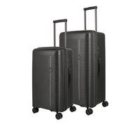 Travelite ROOMER 4-Rollen-Hartschalen-Kofferset, Größen L/M, Schwarz