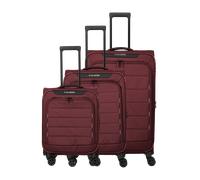 Travelite Skaii 4 Rollen Kofferset 3-teilig mit Dehnfalte rot