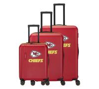 Travelite travelite x NFL 4 Rollen Kofferset 3-teilig mit Dehnfalte rot