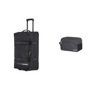 Travelite Trolley Reisetasche Größe L, Gepäck Serie Kick Off & Handgepäck Kosmetiktasche, Gepäck Serie Kick Off: Praktische Kulturtasche für Urlaub und Sport, 26 cm, 5 Liter, D'anthrazit