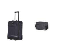 Travelite Trolley Reisetasche Größe S Handgepäck, Gepäck Serie Kick OFF & Handgepäck Kosmetiktasche, Gepäck Serie Kick OFF: Praktische Kulturtasche für Urlaub und Sport, 26 cm, 5 Liter, D'anthrazit