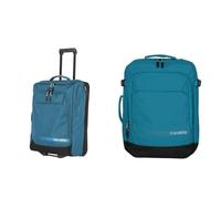Travelite Trolley Reisetasche Größe S Handgepäck, Gepäck Serie Kick Off & Kick Off Backpack Unisex Kick Off Rucksack/Bordgepäck, Petrol Roll-Top,Petrol,35 Liter