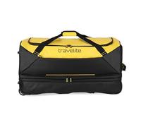 Travelite Trolley Reisetasche mit Rollen aus wasserabweisendem Material, Basics Weichgepäck Rolltasche mit Dehnfalte, 70 cm, 98-119 Liter