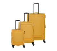 Travelite Umbria 4-Rollen Trolley Set gelb, Kunstfaser, 47 x 77 x 30cm