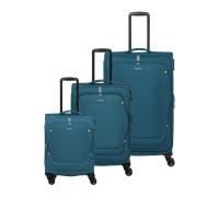 Travelite Umbria 4-Rollen Trolley Set petrol, Kunstfaser, 47 x 77 x 30cm