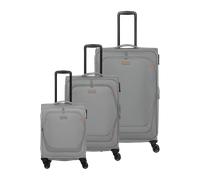 Travelite Umbria 4-Rollen Trolley Set grau, Kunstfaser, 47 x 77 x 30cm
