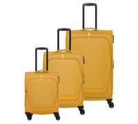 Travelite Umbria 4-Rollen Trolley Set gelb, Kunstfaser, 47 x 77 x 30cm