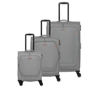 Travelite Umbria 4-Rollen Trolley Set grau, Kunstfaser, 47 x 77 x 30cm