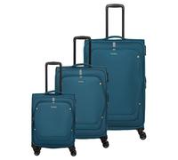 Travelite Umbria 4-Rollen Trolley Set petrol, Kunstfaser, 47 x 77 x 30cm