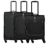 Travelite Umbria 4w L/M/S Kofferset Black Koffer mit 4 Rollen Weichgepäck