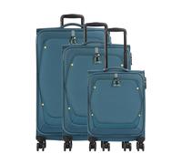 Travelite Umbria 4-Rollen Trolley Set petrol, Kunstfaser, 47 x 77 x 30cm