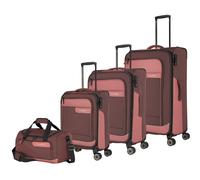 Travelite Viia Trolley-Set 4-Rad L erw./M erw./S/Reisetasche Frühlingsrose