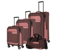 Travelite Viia Trolley-Set 4-Rad L erw./M erw./S/Reisetasche Frühlingsrose