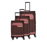 Travelite Weichschalenkoffer Set VIIA, 3-teilig S/M/L | 34/80/103 L, Polyester, mit TSA-Kombinationsschloss, Dehnfalte (M+L), 4 Doppelrollen