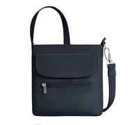 Travelon Anti-Diebstahl Classic Mini Umhängetasche, Midnight, 8.5 x 8.5 x 2, Klassische Mini-Schultertasche mit Diebstahlschutz