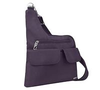 Travelon Anti-Diebstahl-Umhängetasche, zwei Taschen, Lila, Einheitsgröße, Violett, Einheitsgröße