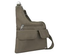 Travelon Anti-Diebstahl-Umhängetasche, zwei Taschen, Muskatnuss, Einheitsgröße