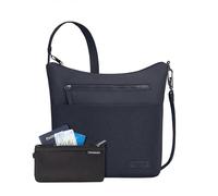 Travelon Klassisch, Marineblau, meliert, Einheitsgröße, Diebstahlsichere Metro-Umhängetasche