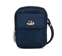 Travelon Maßgeschneiderte Umhängetasche für Damen, Anti-Diebstahl, Saphir, Einheitsgröße, Maßgeschneiderte Umhängetasche mit Diebstahlschutz