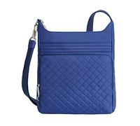 Travelon Quadratische Boho-Umhängetasche, Lush Blue, 9.5" x 12" x 2", Anti-Diebstahl Boho North/South Crossbody