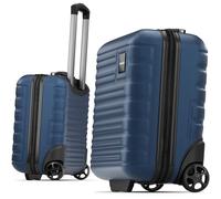 Travely Premium Handgepäck Koffer 40x30x20cm - passend für Ryanair, Lufthansa, Eurowings und co. I 26L Handgepäck Koffer mit sanften Rollen, Reise, Tiefseeblau