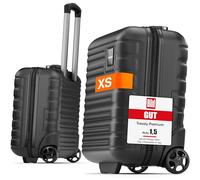 Travely Premium Handgepäck Koffer 40x30x20cm - passend für Ryanair, Lufthansa, Eurowings und co. I 26L Handgepäck Koffer mit sanften Rollen, Reise, Schwarz